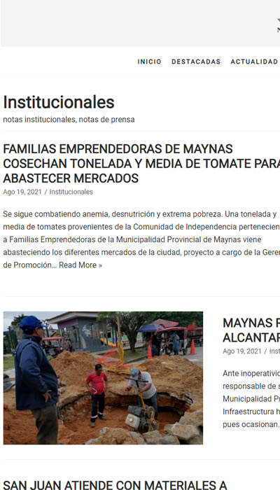 Publicidad en diario pro y contra en Iquitos