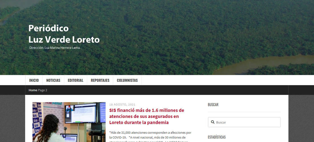 Publicidad en Periódico Luz Verde Loreto en Iquitos